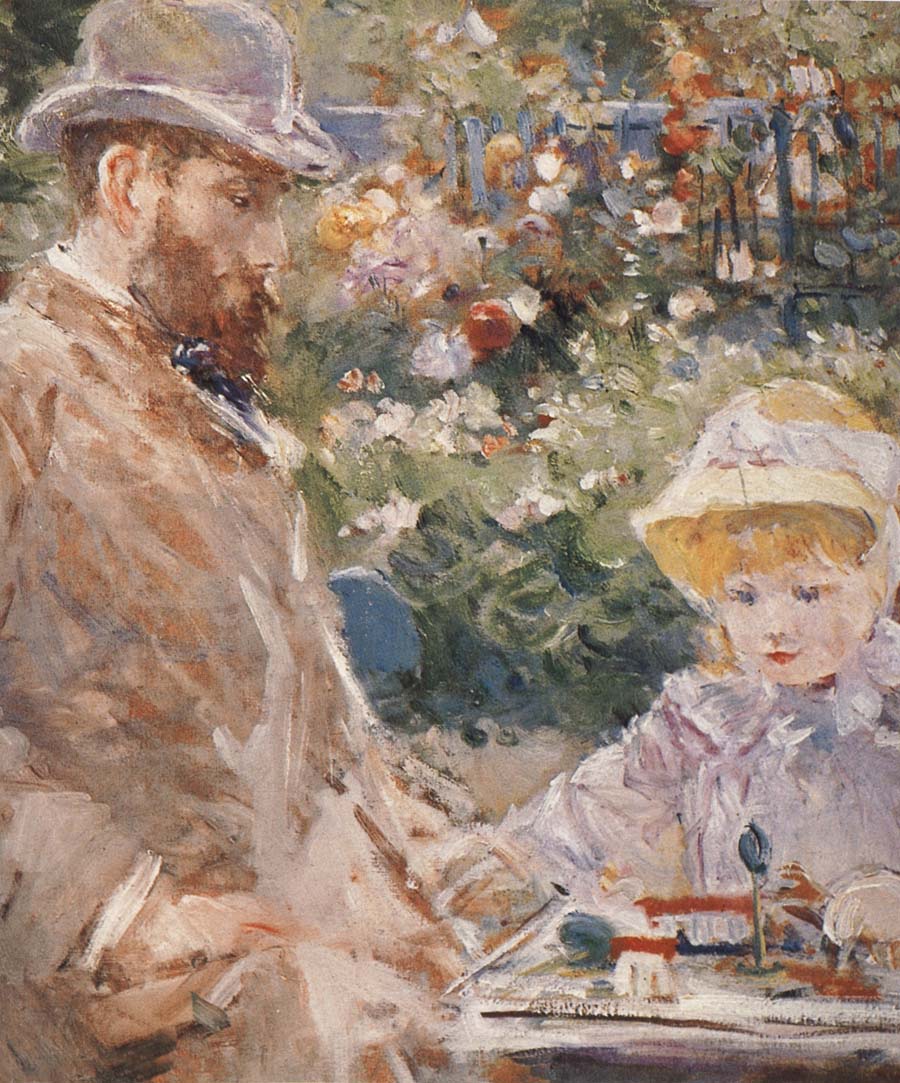 Detail of Manet and his daughter